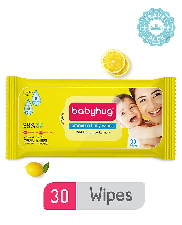 Babyhug wipes(mild fragrance Lemon)