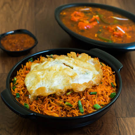 chicken triple schezwan rice recipe half